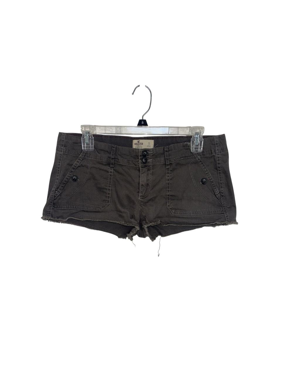 Y2K Hollister Micro Mini Low Rise Shorts Booty Logo 5 Beach So Cal Stretch
